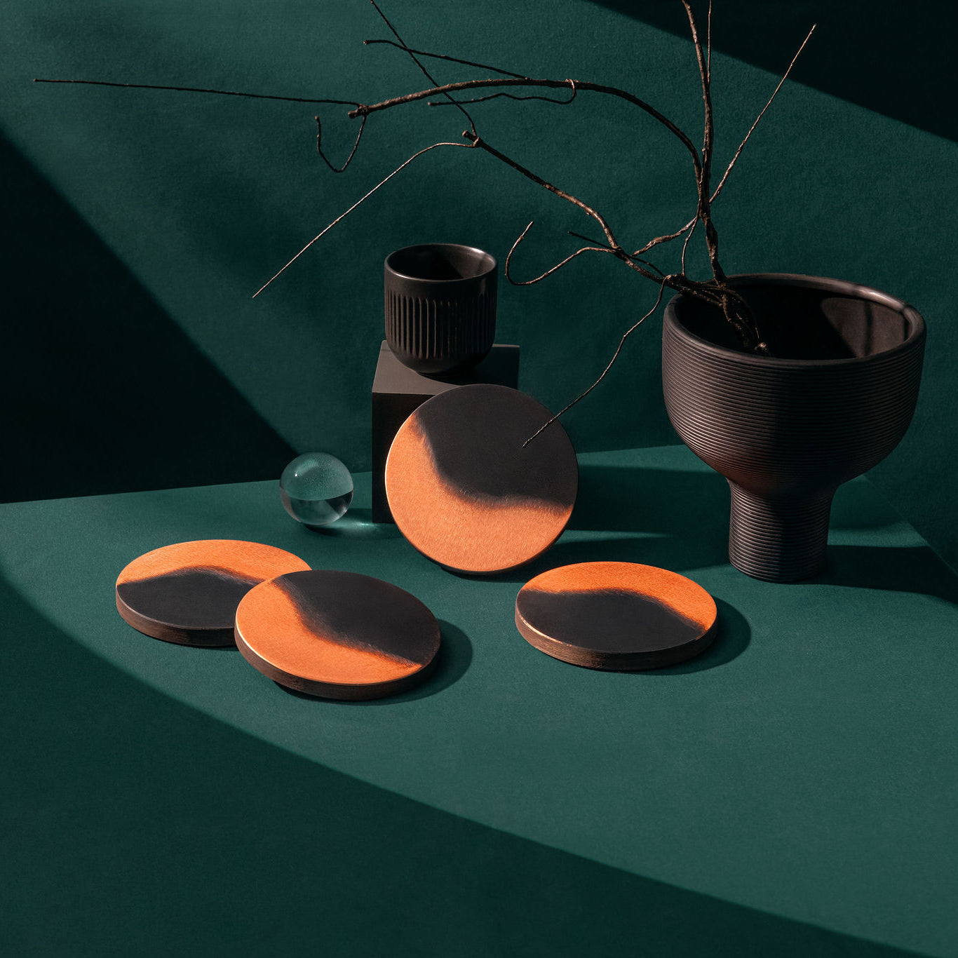 Black Patina Copper Half Time Coasters Empire Copper Landscape Websize