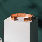Planished Copper Cuff Bracelet Internal Engraving Empire Copper Portrait Websize